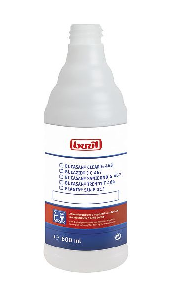 Bottle for sanitary zones for Buzil products